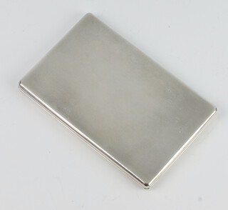 An Art Deco engine turned silver cigarette case with sliding action, Birmingham 1933, maker Adie Brothers, 192 grams 
