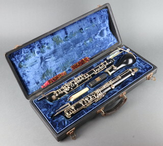 A Czechoslovakian English horn or cor anglais, no. 316258 contained in original plush case 
