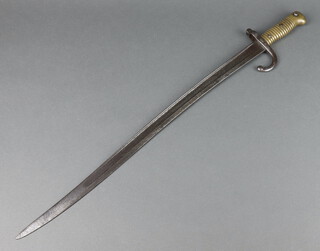 A chassepot bayonet, the grip marked B7075 (no scabbard)