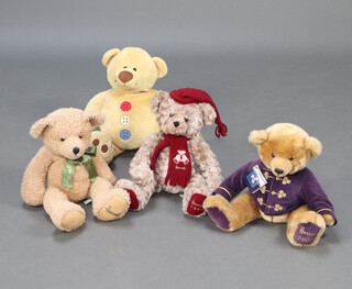 A Harrods 1999 Christmas teddy bear, ditto 2000 Harrods bear and a Buttons bear 