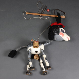 A rare Pelham Puppet of a donkey 34cm x 65cm, together with a ditto Caterpillar boxed 