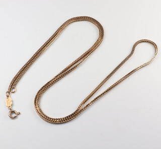 A 9ct yellow gold necklace 61cm, 8 grams 
