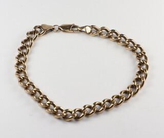 A 9ct yellow gold bracelet, 6 grams, 18cm 