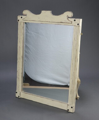 A rectangular bevelled plate mirror contained in a white painted frame 136cm x 102cm 