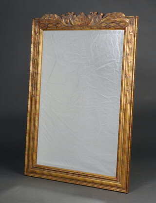 A 19th Century style rectangular bevelled plate wall mirror contained in a decorative gilt frame 110cm h x 76cm 