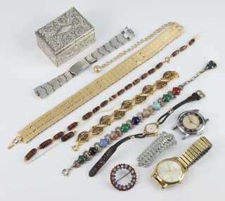 A Berenex wristwatch, an Ingersoll wristwatch and a small quantity of costume jewellery 