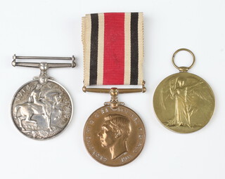 A group of 3 medals comprising British War medal, Victory medal to Captain H Grierson and Special Constabulary Long Service Good Conduct medal to Commandant H Grierson 