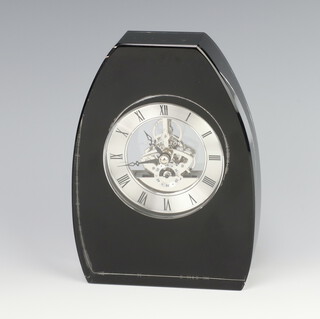 A Dartington Crystal glass timepiece 17cm, boxed