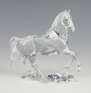 A Swarovski Crystal figure of a horse 13cm, boxed 