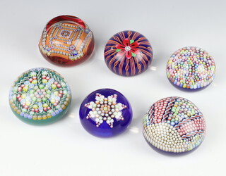 Six Perthshire Paperweights including PP229 - Ltd Ed 91/175, PP233 - Ltd Ed 117/250 and four others