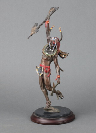 After R J Murphy, a cold painted bronze figure "Spirit of Grizzly Bear" 37cm h x 13cm 