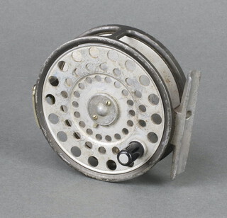 A Hardy Brothers LRH lightweight trout fly fishing reel with 2 screw line guard, in a Ryoby plastic pouch