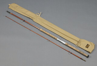Sharpe of Aberdeen, The J S Sharpe 8' two piece split cane fly fishing rod with original bag 
