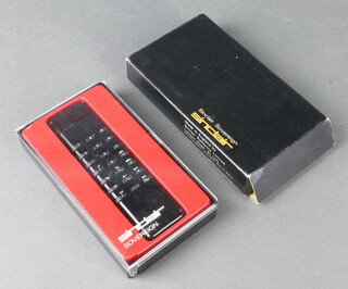A 1970s Sinclair sovereign digital calculator in original box with fitted plastic case and red insert.