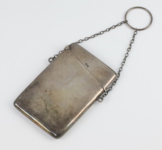 A rectangular silver card case Birmingham 1914, 50 grams 