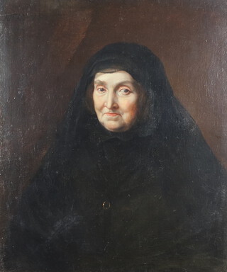 19th Century oil on canvas, portrait of a lady, contained in a decorative gilt frame 73cm x 60cm (relined) 