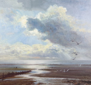 Kenneth Denton 1932, oil on board, signed and titled to the reverse "The Claud Hunstanton" numbered 30/28/40/9, 70cm x 74cm, also signed to bottom left corner  