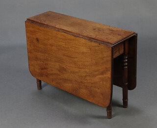 A 19th Century mahogany drop flap tea table 58cm h x 81cm x 24cm (cut down) 