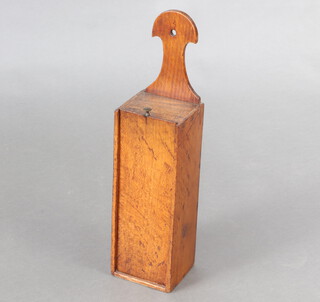 An 18th Century mahogany candle box 52cm h x 13cm w x 12cm 