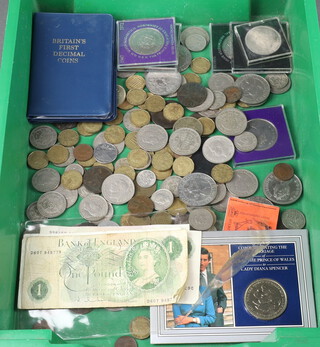 A collection of minor UK crowns and coins 