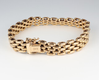 A 9ct yellow gold bracelet 20cm 19 grams 