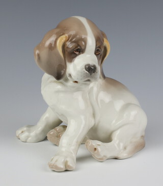 A Nymphenburg figure of a seated puppy 17cm  