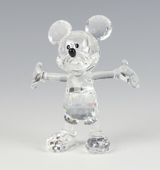 A Swarovski Crystal figure of Mickey Mouse 9cm, boxed 
