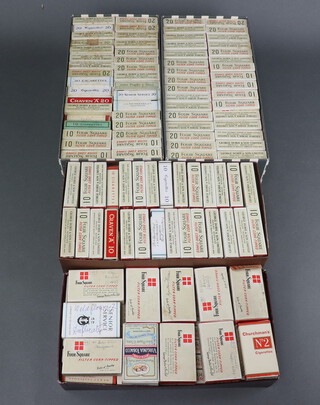 A large collection of cigarette cards including Foursquare, Players, etc, etc, all contained in vintage cigarette packets