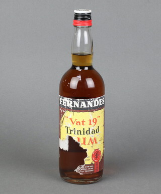 A 1960's bottle of Fernandes VAT 19 Trinidad rum 