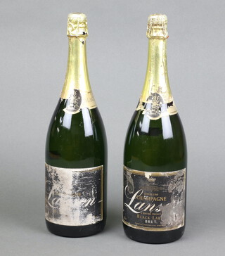 Two magnum bottles of 1980 Lanson Black label champagne  