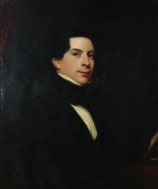 A 19th Century oil on canvas, portrait of a young gentleman, unsigned 74cm x 62cm 