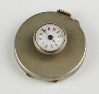 An Edwardian silver plated cased lapel watch 38mm 