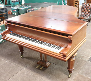 C Bechstein, an iron framed grand piano, in a walnut case, the underside numbered 18229, 95cm h x 148cm w x 180cm l with non transferable standard ivory exemption declaration number SGH195FA