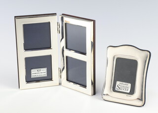 A silver photograph frame London 2012, 10cm, a folding ditto Sheffield 2010 13cm, both boxed 