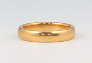 A 22ct yellow gold wedding band, 6.3 grams, size L 
