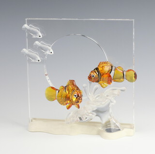 A Swarovski Crystal figure Wonders of The Sea Harmony Group 19cm, boxed 