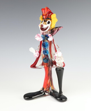 A Murano glass clown 33cm 