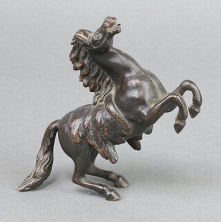 A 19th Century bronze figure of a rearing horse 10cm x 9cm x 3cm 