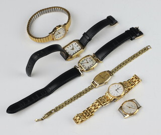 A lady's gilt cased Longines wristwatch and 5 others 