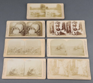 23 various Underwood and Underwood black and white stereoscopic slides 