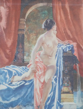 Sir William Russell Flint (1880-1969), coloured proof print signed in pencil, "Susanna" (1934), published by Frost and Reed 48cm x 37cm 