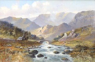 Charles Stan??, oil painting on canvas, indistinctly signed, highland scene, labelled on verso, 50cm x 76cm  