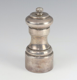 A silver pepper grinder London 1985 
