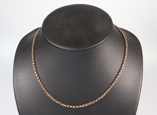 A 9ct yellow gold necklace 7.5 grams, 40cm  