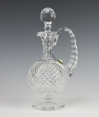 A Waterford Crystal cut glass claret decanter and stopper, complete with certificate 32cm x 13cm 