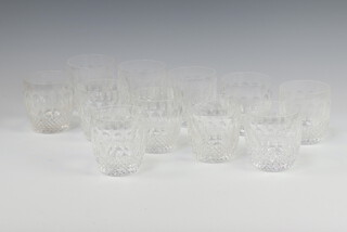 Eleven Waterford Crystal Colleen pattern tumbler glasses 