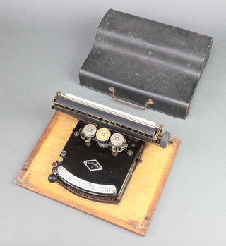A Gundka no.5 manual typewriter with carrying case 
