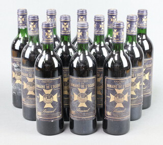 12 bottles of 1988 Chateau Du Domaine De L'Eglise Pomerol red wine