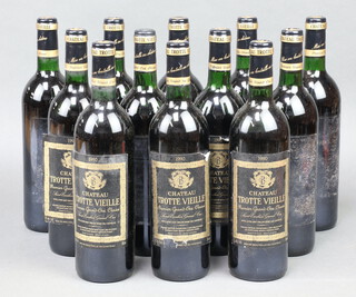 12 bottles of 1990 Chateau Trotte Vieille Grand Cru Classe St Emilion red wine 