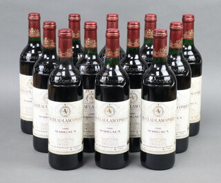 12 bottles of 1990 Chateau Lascombe Grand Cru Classe Margaux red wine, all bottles numbered   